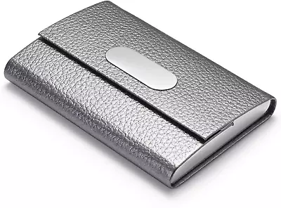 Leather  Magnetic Wallet Men/Women Gift New Business Bank & Credit Card Holder • £3.99