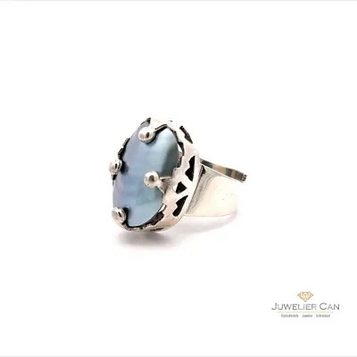 Ring With Mabe- Pearl From Handmade IN Silver 925er • $86.36