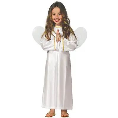 Childrens Angel With Wings Nativity Christmas Fancy Dress Costume • £11.49