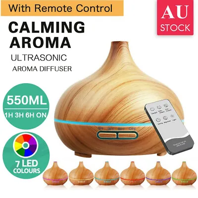$22.49 • Buy 550ML Aroma Aromatherapy Diffuser LED Oil Ultrasonic Air Humidifier Purifier AU