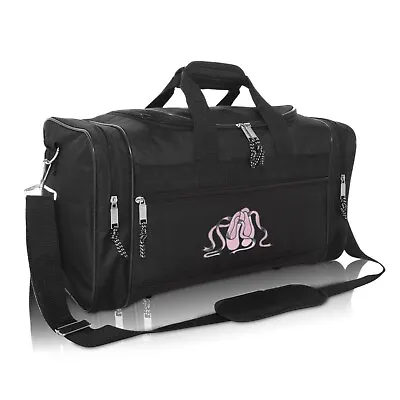 DALIX Ballet Shoes Dance Duffle Bag Embroidered Travel Gym Duffel • $24.99