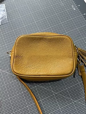 Mustard Yellow Leather Camera Style Bag • £20