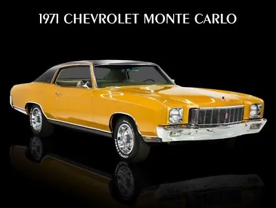 1971 Chevrolet Monte Carlo NEW Sign 18 X24  USA STEEL XL Size 4 Lbs • $88.88