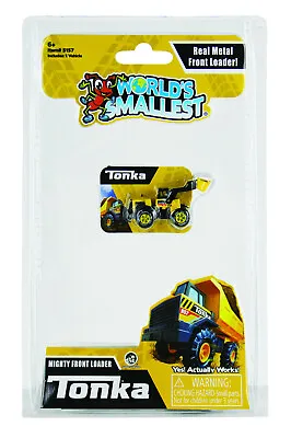 World's Smallest Mini FRONT LOADER Mighty TONKA Truck Dollhouse Miniature Micro • $18.76