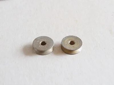 2 X Meccano 1/2 Inch Brass Pulley Without Boss Part 23b Postwar Stamped • £1.40