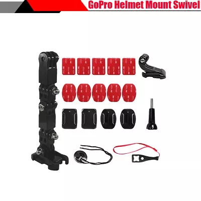 MTB Dirt Bike Motorcycle Helmet Front Side Mount GoPro Swivel Bracket Kit Black • $25.66