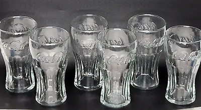 Set Of 6 Coca-Cola Clear 16 Oz. Glass Bell Shape 6  Tall • $12