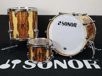 Sonor SQ2 Maple Med 3 Pc African Marble High Gloss Out & Semi Gloss In 221216 • $5744.62