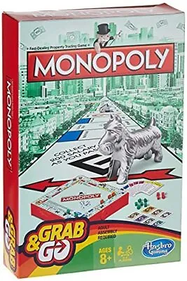 New Monopoly Hasbro Gaming Grab Go Game Get Ready For Classic Monopoly Play I U • £7.92