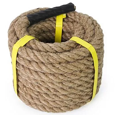Aoneky Jute Rope - 1/1.5/2 Inch Twisted Hemp Rope For Crafts Climbing Anchor • $42.55
