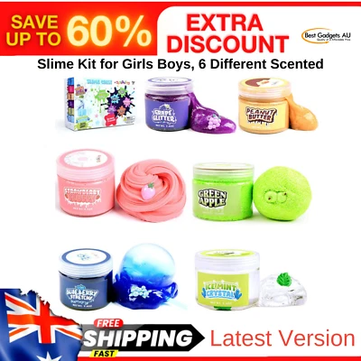 $36.07 • Buy Slime Kit For Girls Boys, 6 Different Scented & Premade Slimes In 28 Oz Containe