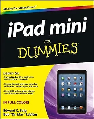 IPad Mini For Dummies Baig Edward C. & LeVitus Bob Used; Good Book • £2.98