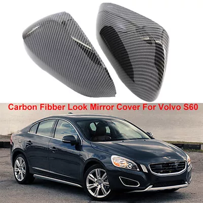 1 Pair Car Side Door Rear View Mirror Covers Fits Volvo S60 R-Design 2012-2017 • $50.34