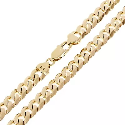 Men's 10k Yellow Gold Solid Curb Cuban Link Chain Necklace 20  8mm 53 Grams • $2441.64