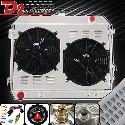 3 Row Aluminum Radiator Shroud Fan Relay For 1968-1974 Dodge Plymouth Mopar 26 W • $229