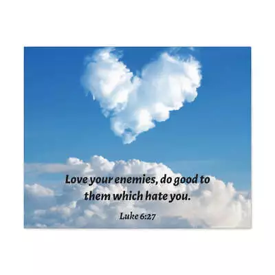   Love Your Enemies Luke 6:27 Bible Verse Canvas Christian Wall  • $79.99