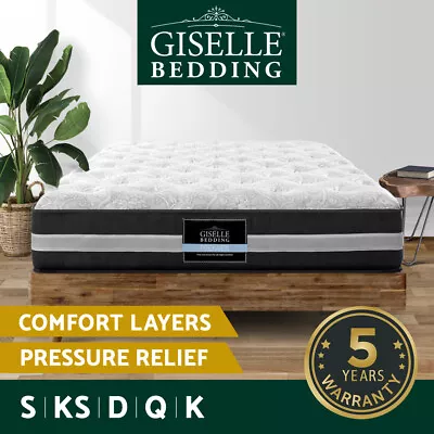 Giselle Mattress Queen Double King Single Premium 7 Zone Spring Firm Foam 30cm • $279.95