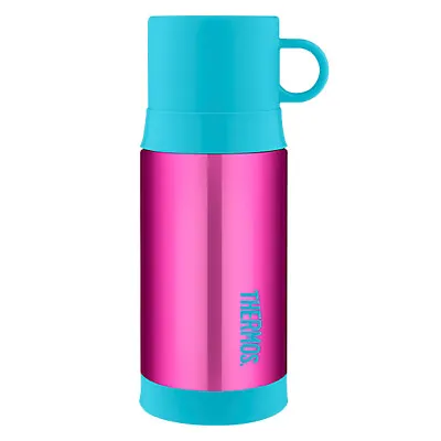 THERMOS Funtainer 355ml Vacuum Insulated S/S Warm Beverage Drink Bottle Pink! • $28.95