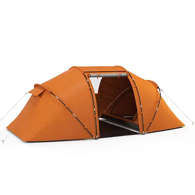 Outsunny 4-6 Persons Camping Tent Dome Family Travel Group Hiking Room Fishing • £86.99