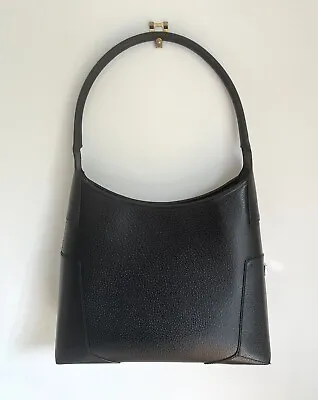 Salvatore Ferragamo Women’s Black Leather Shoulder Bag With Care Card • $389