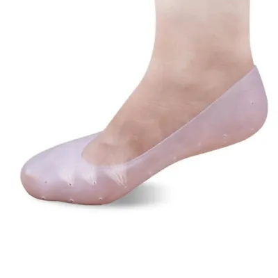 2 Pair Full Length Silicone Gel Moisturizing Socks Foot Care Protector • $9.85