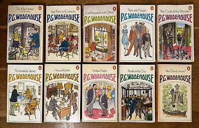 P.G. Wodehouse 10 Vol UK Penguin PB - Matching Set - Vintage - VGC • £44.99