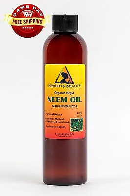 NEEM OIL ORGANIC UNREFINED VIRGIN By H&B Oils Center COLD PRESSED RAW PURE 8 OZ • $8.88