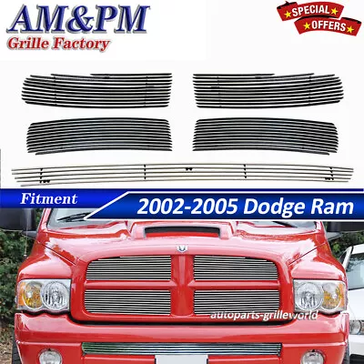 Fits 2002-2005 Dodge Ram Billet Grille Grill Insert Chrome Combo 2003 2004 • $109.89