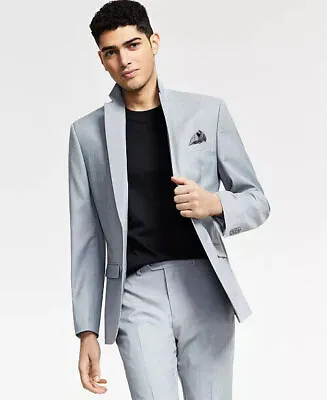 BAR III Men's Slim-Fit Sharkskin Suit Jacket Light Grey 44R / 2 Button • $18.48