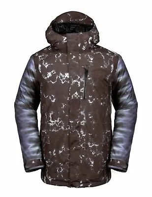 New Men’s Volcom L Gore Tex Shell Ski Snowboard Jacket Sz Large Tie Dye Goretex • $174.99
