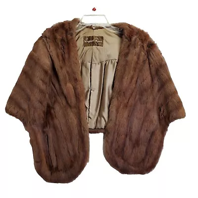 Leppert Roos St. Louis Women Brown Animal Fur Stole Wrap VTG • $49.95