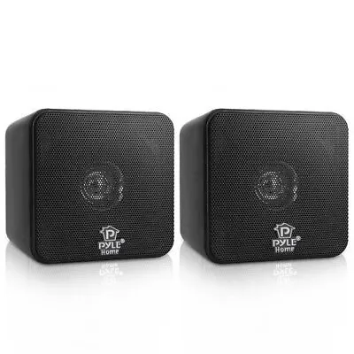 PYLE-HOME PCB4BK PYLE HOME 4  200-Watt Mini-Cube Bookshelf Speakers (Black) • $45.99