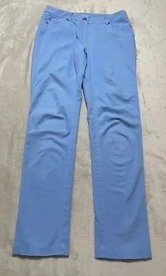 J McLaughlin Pants Women's Size 28x30 Blue Flat Front Stretch Chino • $20