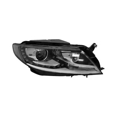 Headlight For 13-17 Volkswagen CC Right Side LED DRL Black Chrome Housing Clear • $1016