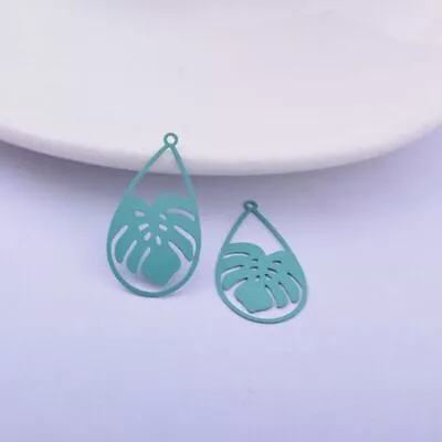 Tropical Plant Leaf Charm Metal Brass Earring Pendant Jewelry Making Findings 50 • $30.85