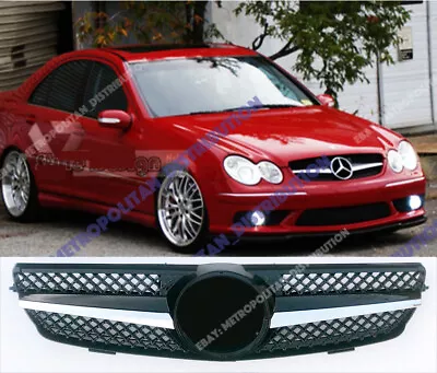 Mercedes CLK C209 W209 A209 AMG Grille Coupe Convertible Chrome CLK55 CLK220 280 • $155.64