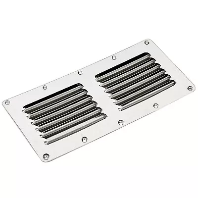 Marine Stainless Steel Stamped Louvered Vent Rectangular Size 4-1/2  X 9  • $11.99