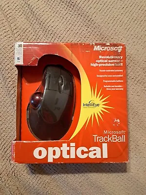 USED Vintage Microsoft Trackball Optical Mouse Rare D67-00001  Tested! • $71.99