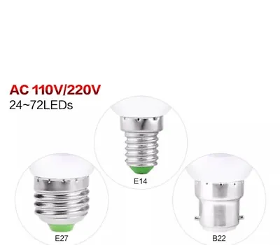 LED Corn Light Bulb SMD 5730 E14 E27 B22  Base Ultra Bright White Lamp 230V UK • £4.99