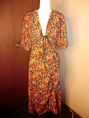 All About May Gorgeous Floral Print Maxi Dress New Size 14 • $60