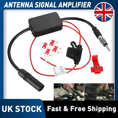DAB FM Car Digital Radio SMB Antenna DIN Aerial Amplifier 12V 24V Signal Booster • £8.99