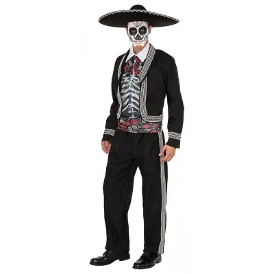 Day Of The Dead Costume Adult Dia De Los Muertos Mariachi Band • $14.67