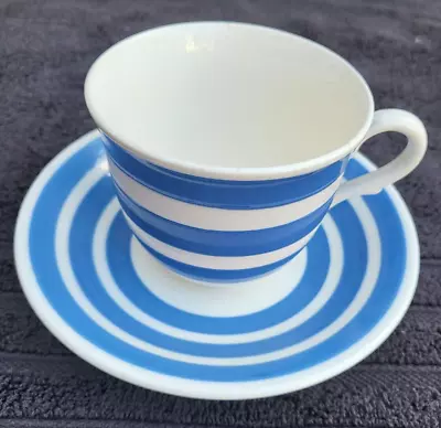 T.G Green Gresley Cornishware Style (Sadler ?) White & Blue Tea Cup And Saucer • $25