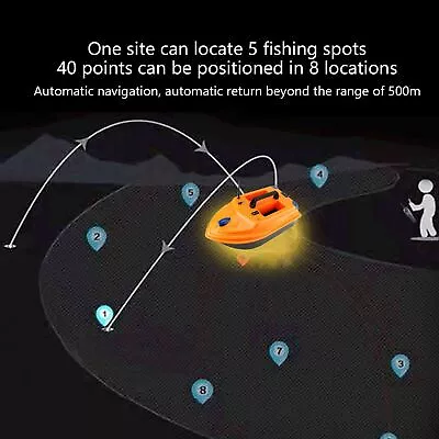 Remote Control Fishing Bait Boat RC Fish Finder GPS Navigation 500m Automati HB0 • $448.03