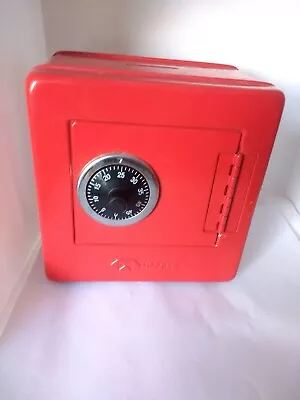 £8.75 • Buy HSBC Bank Collectors Red Money Box With Combination Lock And Code. Lock Works
