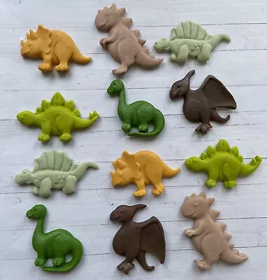 12 Dinosaurs Edible Fondant Cake/cupcake Toppers Birthday Boy • £6.95