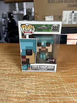 Funko Pop Minecraft Steve In Diamond Armor 322 Gamestop Exclusive • $29.99