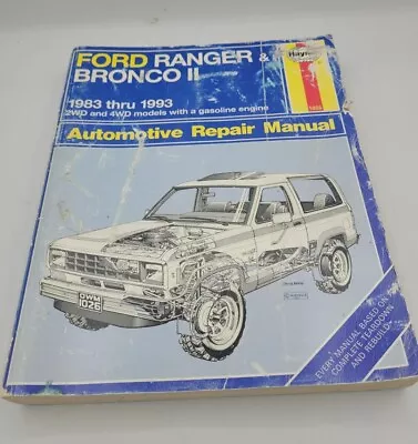 Haynes 1026 Repair Manual 1983-1993 Ford Ranger Bronco II 2WD 4WD -READ • $7