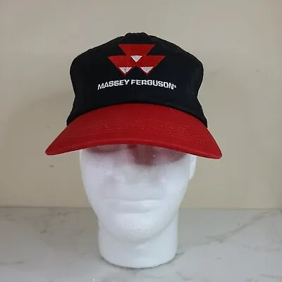 Massey-Ferguson Hat Cap Adjustable Size Red Black Snapback Tractor Trucker Farm • $12.99