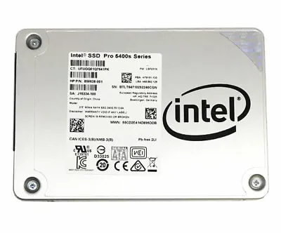 £14.95 • Buy 180GB Intel SSD Pro 5400s SSDSC2KF180H6L 2.5  SATA Internal Solid State Drive